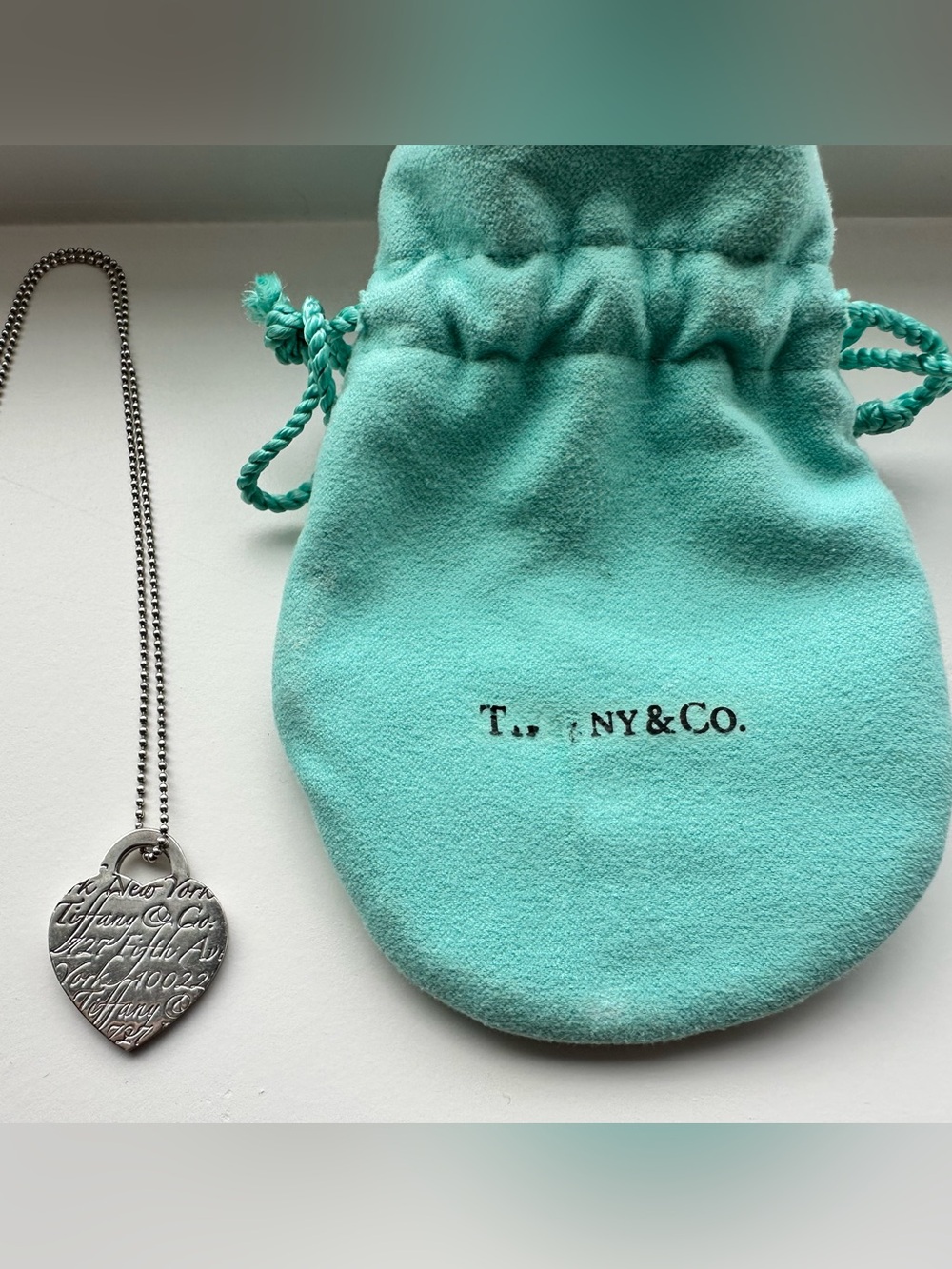 Tiffany & Co. Return to Tiffany Heart Tag Necklace 18” Sterling Silver 925